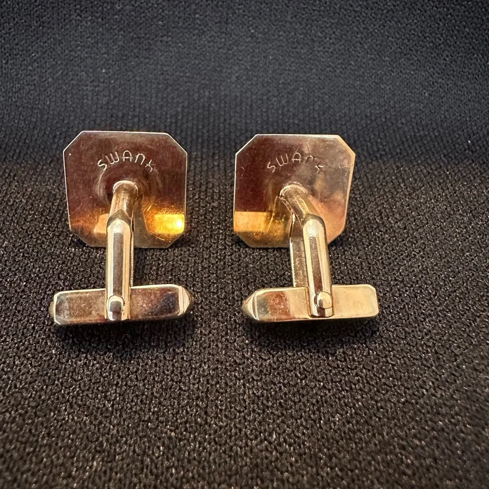 Vintage Swank Gold-Tone Cufflinks